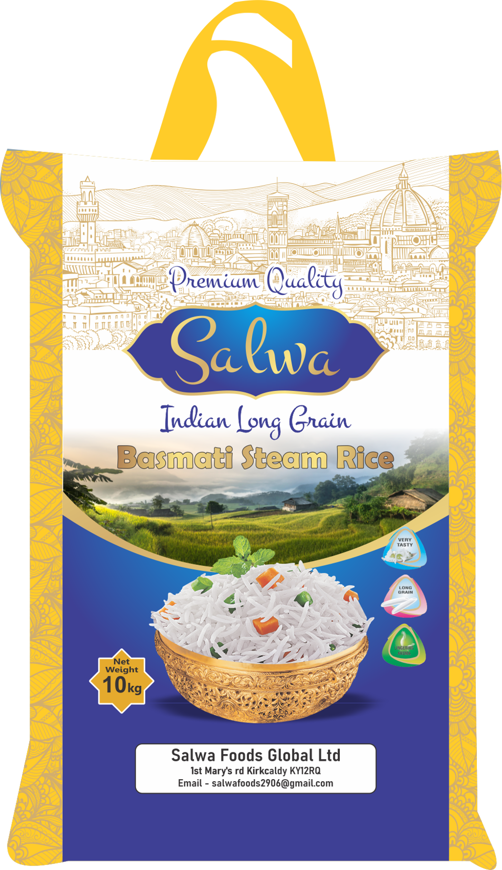 Salwa Basmati Steam Rice Bag 10kg
